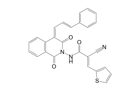 (E)-2-Cyano-N-((Z)-1,3-dioxo-4-((E)-3-phenylallylidene)-3,4-dihydroisoquinolin-2(1H)-yl)-3-(thiophen-2-yl)acrylamide