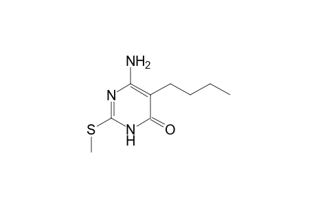 4-Pyrimidinol, 6-amino-5-butyl-2-(methylthio)-