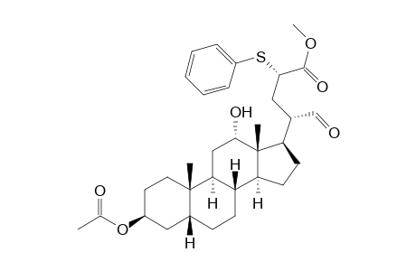 Cholan-24-oic acid, 3-(acetyloxy)-12-hydroxy-21-oxo-23-(phenylthio)-, methyl ester, (3.beta.,5.beta.,12.alpha.,23S)-