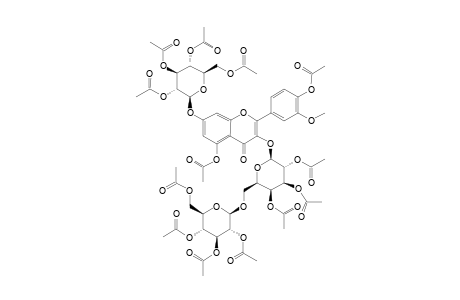 ISORHAMNETIN-3-O-GLUCOPYRANOSYL-(1->6)-GALACTOPYRANOSIDE-7-O-GLUCOPYRANOSIDE-TRIDECAACETATE