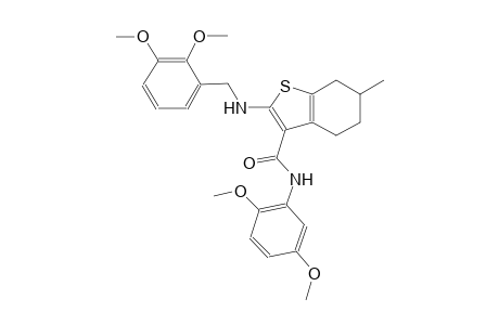 benzo[b]thiophene-3-carboxamide, N-(2,5-dimethoxyphenyl)-2-[[(2,3-dimethoxyphenyl)methyl]amino]-4,5,6,7-tetrahydro-6-methyl-