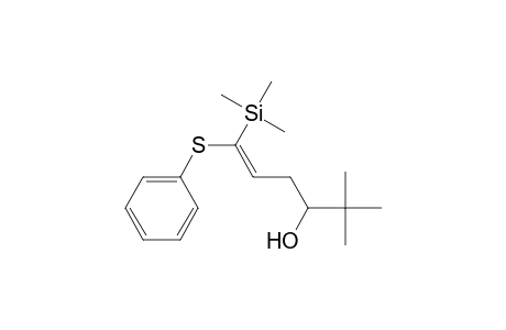 4-(Hydroxy)-4-(tert-butyl)-1-(phenylthio)-1-(trimethylsilyl)-1-butene