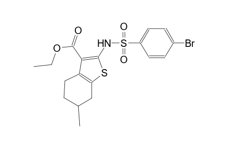 ethyl 2-{[(4-bromophenyl)sulfonyl]amino}-6-methyl-4,5,6,7-tetrahydro-1-benzothiophene-3-carboxylate