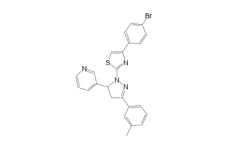 3-(m-Tolyl)-1-[4'-(4"-bromophenyl)-2'-thiazolyl)-5-(3'-pyridyl)-2-pyrazoline