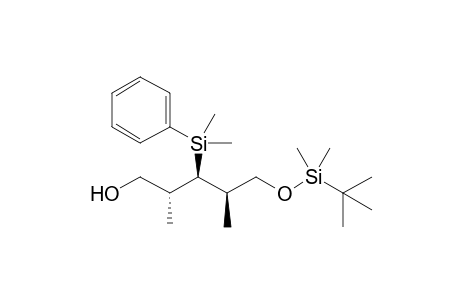 (2R*,3R*,4R*)-5-(tert-Butyldimethylsiloxy)-2,4-dimethyl-3-dimethyl(phenyl)silylpentan-1-ol