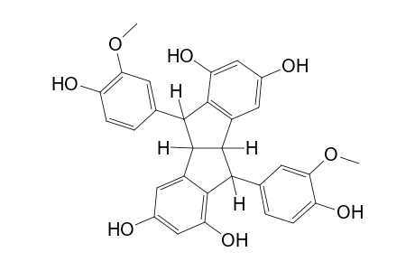 5,11-Bis(3-methoxy-4-hydroxyphenyl)-2,4,8,10-tetrahydroxydibenzo[a,e]tetrahydropentalene