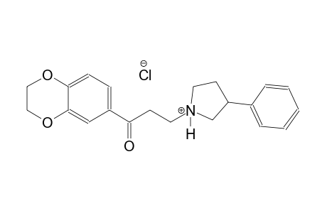 1-[3-(2,3-dihydro-1,4-benzodioxin-6-yl)-3-oxopropyl]-3-phenylpyrrolidinium chloride