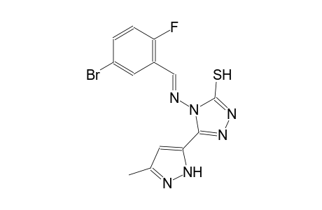 4-{[(E)-(5-bromo-2-fluorophenyl)methylidene]amino}-5-(3-methyl-1H-pyrazol-5-yl)-4H-1,2,4-triazole-3-thiol