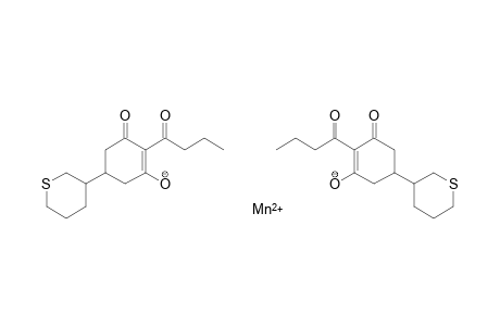 2-Cyclohexen-1-one, 3-hydroxy-2-(1-oxobutyl)-5-(tetrahydro-2H-thiopyran-3-yl)-, manganese salt
