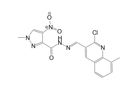N'-[(E)-(2-chloro-8-methyl-3-quinolinyl)methylidene]-1-methyl-4-nitro-1H-pyrazole-3-carbohydrazide