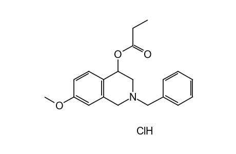 2-BENZYL-7-METHOXY-1,2,3,4-TETRAHYDRO-4-ISOQUINOLINOL, PROPIONATE (ESTER), HYDROCHLORIDE