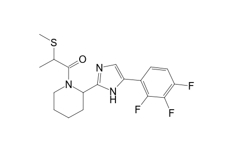 2-(methylthio)-1-(2-(5-(2,3,4-trifluorophenyl)-1H-imidazol-2-yl)piperidin-1-yl)propan-1-one