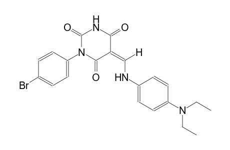 (5Z)-1-(4-bromophenyl)-5-{[4-(diethylamino)anilino]methylene}-2,4,6(1H,3H,5H)-pyrimidinetrione