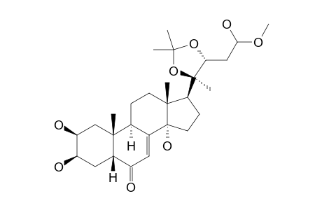 24-HYDROXY-24-METHOXY-20,22-ACETONIDE-25,26,27-TRISNORPONASTERONE-A;#V;(20R,22R)-2-BETA,3-BETA,14-ALPHA,24-TETRAHYDROXY-20,22-O-ISOPROPYLIDENE-24-METHOXY