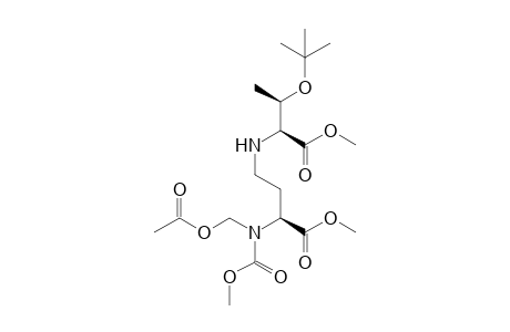 N-(N-Methoxycarbonyl-N-acetoxymethyl-1-methoxy-4-L-homoalanyl)-O-tert-butyl-L-threonine methyl ester