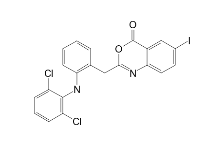 2-[2-(2,6-DICHLORO-PHENYL)-AMINO]-BENZYL-6-IODO-4H-3,1-BENZOXAZIN-4-ONE