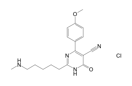 3,4-Dihydro-(.omega.-methylamino)pentyl]-4-oxo-5-pyrimidinecarbonitrile hydrochloride