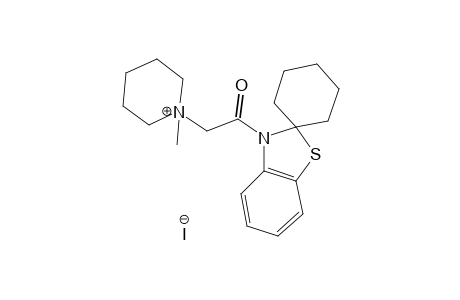 1-METHYL-1-{[(SPIRO[BENZOTHIAZOLINE-2,1'-CYCLOHEXANE]-3-YL)CARBONYL]METHYL}PIPERIDINIUM IODIDE