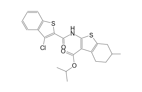isopropyl 2-{[(3-chloro-1-benzothien-2-yl)carbonyl]amino}-6-methyl-4,5,6,7-tetrahydro-1-benzothiophene-3-carboxylate