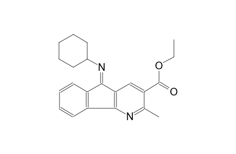 5H-indeno[1,2-b]pyridine-3-carboxylic acid, 5-(cyclohexylimino)-2-methyl-, ethyl ester, (5E)-