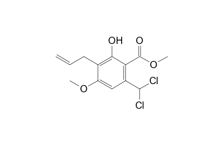 3-Allyl-6-dichloromethyl-2-hydroxy-4-methoxy-benzoic acid methyl ester