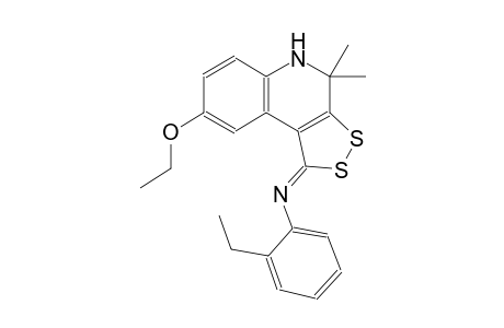 N-[(1Z)-8-ethoxy-4,4-dimethyl-4,5-dihydro-1H-[1,2]dithiolo[3,4-c]quinolin-1-ylidene]-2-ethylaniline