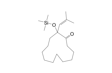 2-(2-METHYLPROP-1-ENYL)-2-TRIMETHYLSILYLOXYCYCLODODECANONE