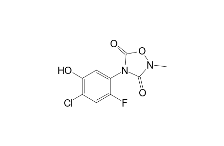 2-Methyl-4-(4'-chloro-2'-fluoro-5'-hydroxyphenyl)-1,2,4-oxadiazolidine-3,5-dione