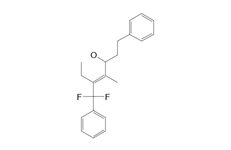 (E)-5-ETHYL-6,6-DIFLUORO-4-METHYL-1,6-DIPHENYLHEX-4-EN-3-OL