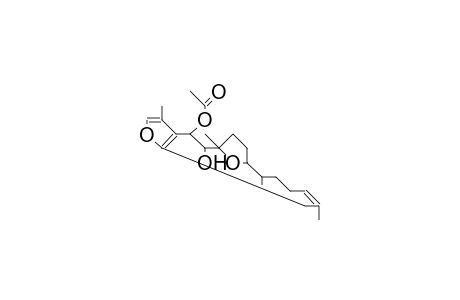 (4R*,5S*,6R*,9S*,10R*,13E)-4-Acetoxy-5-hydroxy-3,6,10,14-tetramethyl-3,4,5,6,7,8,9,10,11,12-decahydro-6,9-epoxycyclotetr