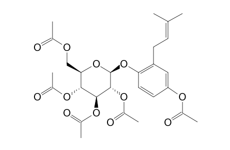 2-Prenylhydroquinone-1-.beta.-D-glucoside, 5ac derivative