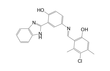 phenol, 2-[(E)-[[3-(1H-benzimidazol-2-yl)-4-hydroxyphenyl]imino]methyl]-4-chloro-3,5-dimethyl-