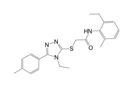 N-(2-ethyl-6-methylphenyl)-2-{[4-ethyl-5-(4-methylphenyl)-4H-1,2,4-triazol-3-yl]sulfanyl}acetamide