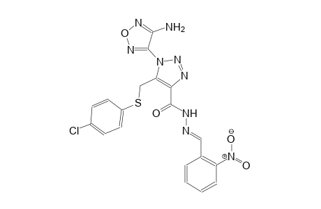 1-(4-amino-1,2,5-oxadiazol-3-yl)-5-{[(4-chlorophenyl)sulfanyl]methyl}-N'-[(E)-(2-nitrophenyl)methylidene]-1H-1,2,3-triazole-4-carbohydrazide