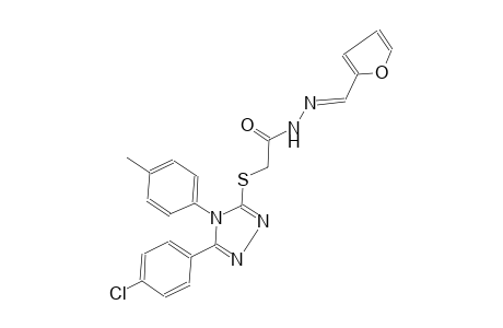 acetic acid, [[5-(4-chlorophenyl)-4-(4-methylphenyl)-4H-1,2,4-triazol-3-yl]thio]-, 2-[(E)-2-furanylmethylidene]hydrazide