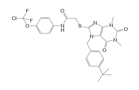 acetamide, N-[4-(chlorodifluoromethoxy)phenyl]-2-[[7-[[4-(1,1-dimethylethyl)phenyl]methyl]-2,3,6,7-tetrahydro-1,3-dimethyl-2,6-dioxo-1H-purin-