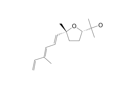 (2R*,5S*,1'E,3'E)-5-(1''-hydroxy-1''-methylethyl)-2-methyl-2-(4'-methylhexa-1',3',5'-trienyl)tetrahydrofuran