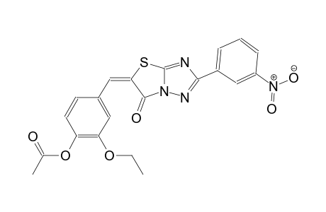 2-ethoxy-4-[(E)-(2-(3-nitrophenyl)-6-oxo[1,3]thiazolo[3,2-b][1,2,4]triazol-5(6H)-ylidene)methyl]phenyl acetate