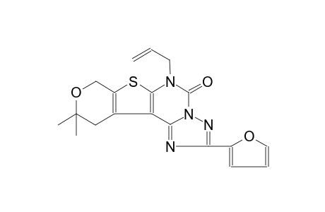 5H-pyrano[4',3':4,5]thieno[3,2-e][1,2,4]triazolo[1,5-c]pyrimidin-5-one, 2-(2-furanyl)-6,8,10,11-tetrahydro-10,10-dimethyl-6-(2-propenyl)-