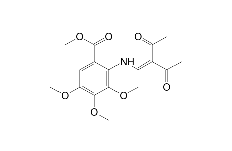 N-(2-acetyl-3-oxo-1-butenyl)-3,4,5-trimethoxyanthranilic acid, methyl etser