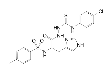 1-[3-(1H-Imidazol-4-yl)-2-(4-methylphenylsulfonamido)propanoyl]-4-(4-chlorophenyl)thiosemicarbazide