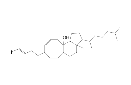 4-Methyl-5-(6-methylheptan-2-yl)-13-(4-iodo-3-butene)tricyclo[7.6.0.0(4,8)]pentadec-11-en-9-ol