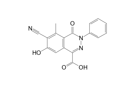 6-cyano-5-methyl-7-oxidanyl-4-oxidanylidene-3-phenyl-phthalazine-1-carboxylic acid