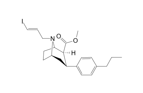 N-(3-Iodoprop-2(E)-enyl)-2.beta.-carbomethoxy-3.beta.-(4'-n-propylphenyl)nortropane
