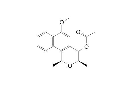 Rel-(1S, 3R, 4S)-4-Acetoxy-3,4-dihydro-6-methoxy-1,3-dimethylnaphtho-[1,2-c]pyran