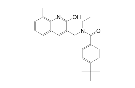 4-tert-butyl-N-ethyl-N-[(2-hydroxy-8-methyl-3-quinolinyl)methyl]benzamide