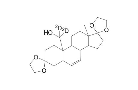 19,19-Dideutero-3,3-ethylendioxy-17,17-ethylendioxy-19-ol-androst-6-ene