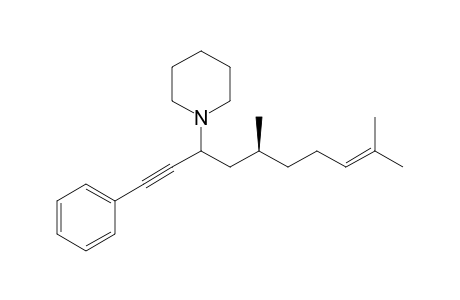 1-[(5S)-5,9-Dimethyl-1-phenyldec-8-en-1-yn-3-yl]piperidine