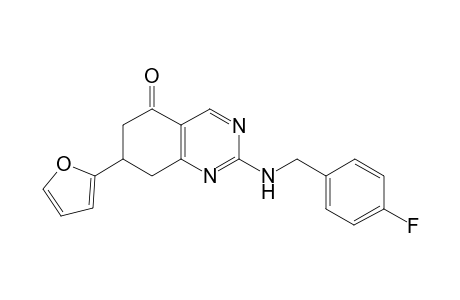 2-[(4-fluorobenzyl)amino]-7-(2-furyl)-7,8-dihydro-6H-quinazolin-5-one