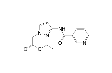 1H-Pyrazole-1-acetic acid, 3-[(3-pyridinylcarbonyl)amino]-, ethyl ester